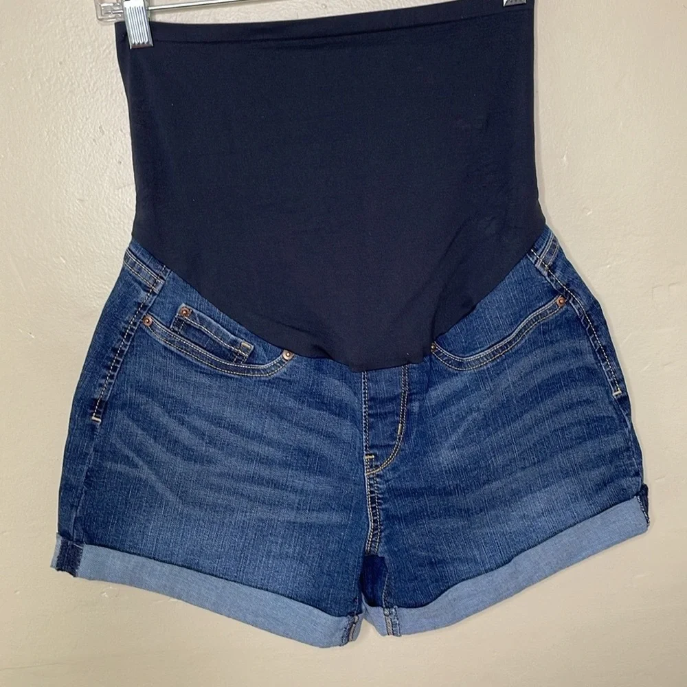 LEVI’S Maternity Shortie Cuffed Denim Shorts Small